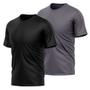 Imagem de Kit 2 Camisetas Masculina Dry Manga Curta Proteção UV Slim Fit Básica Academia Treino Fitness