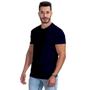 Imagem de Kit 2 Camisetas Masculina Lisa Resistente Azul Marinho Moda