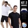 Imagem de Kit 2 Camisetas Masculina PROTEÇÃO SOLAR UV MANGA CURTA Dry fit Fitness Academia Corrida Praia Volley 730