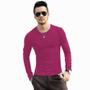 Imagem de Kit 2 Camisetas Masculinas Slim Fit Justa Manga Longa