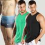 Imagem de Kit 2 Camisetas Regatas Dry 1 Sunga Estampada Boxer Premium