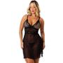 Imagem de Kit 2 Camisola De Tule Feminina Lingerie Transparente Íntimo Conforto Linha Noite Sexy Sensual