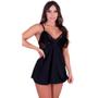 Imagem de Kit 2 Camisola Sensual Com Renda E Alças Ajustáveis Decote Nas Costas Pijama Linha Noite