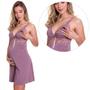 Imagem de KIT 2 Camisolas Amamentação Gestante com Robe Maternidade Estilo Sedutor - ES206-207-V02