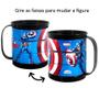 Imagem de Kit 2 Caneca Giratória Capitão América Xícara 360ml Plástica