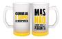 Imagem de Kit 2 Caneca Lema Cerveja Chopp Vidro Fosco 450ml C/ Caixa