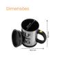Imagem de kit 2 Caneca Mixer Automática Mistura Fácil Café Chá Chocolate Shake Suco Leite 400ml com pilha AAA