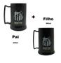 Imagem de Kit 2 Caneca Oficial com Gel Congelante Preto Pai e Filho Santos