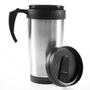 Imagem de Kit 2 Caneca Termica Para Cafe Com Alça Inox Com Tampa Parede Dupla Cerveja 400ml