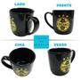 Imagem de Kit 2 Caneca Xícara Porcelana Preto Dourado Urban 300Ml