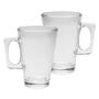 Imagem de Kit 2 Canecas Cappuccino Com Alça Vidro Resistente Servir Café Leite Chocolate Expresso 225ml