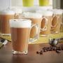 Imagem de Kit 2 Canecas Cappuccino Com Alça Vidro Resistente Servir Café Leite Chocolate Expresso 225ml