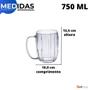 Imagem de Kit 2 Canecas De Chopp Cerveja Acrílico 750ml Transparente Paramount