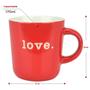 Imagem de Kit 2 Canecas de Porcelana Love Vermelho 170ml Lyor