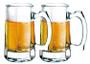 Imagem de Kit 2 canecas gourmet servir chopp oslo bar cervejaria 360ml zero grau com alça apoio dedo vidro reforçado buffet