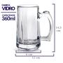 Imagem de Kit 2 Canecas Gourmet Servir Chopp Oslo Servir Bar Cervejaria 360ml Zero Grau Com Alça Apoio Dedo Vidro Reforçado Buffet