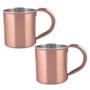 Imagem de Kit 2 Canecas Lisa Moscow Mule Inox Rose Bronze Drink 250Ml