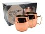 Imagem de Kit 2 Canecas Moscow Mule Em Cobre 500 Ml Laquedas C/ Caixa