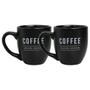 Imagem de Kit 2 Canecas Preta Manhattan 300ml Porcelana Café Chá Bebidas