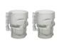 Imagem de Kit 2 canecas vidro fosco caveira rock chopp cerveja 510ml