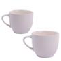 Imagem de Kit 2 canecas xícara de porcelana 95ml lisa chá cozinha útil