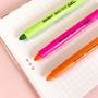 Imagem de Kit 2 canetas marca texto gel colors papelaria escritório escolar alta durabilidade