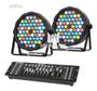 Imagem de Kit 2 Canhão Refletor Par Led 54 Led 3w Rgbwa Dmx + Mesa Dmx