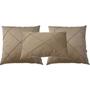 Imagem de Kit 2 Capa Almofada Suede Drapeada 45x45 + 1 Capa Baguete
