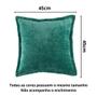 Imagem de Kit 2 Capa de Almofada 45 x45 Estampada Trabalhada Stacy Jolitex Cor Lisa