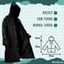 Imagem de Kit 2 Capa de Chuva Impermeável Resistente Reutilizável Com Capuz Vinil PVC