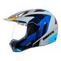 Imagem de Kit 2 Capacete Cross Bieffe 3 Sport Azul Laranja