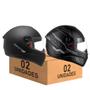 Imagem de Kit 2 Capacete Moto Fechado Fly Drive 2 Preto Fosco e Preto Grafite Masculino Feminino