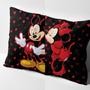 Imagem de Kit 2 Capas De Almofada Com Zíper Personalizadas Mickey e Minnie Romance Decoração Pra Sala e Quarto