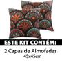 Imagem de Kit 2 Capas De Almofada Decorativa Para Sala Com Ziper Suede 45x45cm - BF Colchões