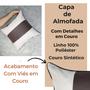 Imagem de Kit 2 Capas de Almofada Linho com Couro Decorativas para Sala Luxo Sofisticadas