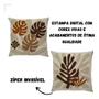 Imagem de kit 2 Capas de Almofadas Linho Sofisticada Boho Trio costela e Galhos Terra marrom 43x43cm Decoração 