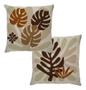 Imagem de kit 2 Capas de Almofadas Linho Sofisticada Boho Trio costela e Galhos Terra marrom 43x43cm Decoração 