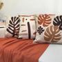Imagem de kit 2 Capas de Almofadas Linho Sofisticada Boho Trio costela e Galhos Terra marrom 43x43cm Decoração 