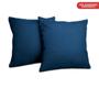 Imagem de Kit 2 Capas de Almofadas Velusoft Azul 45x45cm