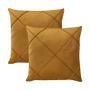 Imagem de Kit 2 Capas para Almofada Drapeada em Veludo Quadrada 43x43 com Enchimento 45x45