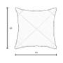 Imagem de Kit 2 Capas para Almofada Drapeada em Veludo Quadrada 43x43 com Enchimento 45x45