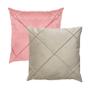 Imagem de Kit 2 Capas para Almofada Drapeada em Veludo Quadrada 43x43 com Enchimento 45x45