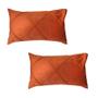 Imagem de Kit 2 Capas para Almofada Drapeada em Veludo Retangular Com Enchimento 50x30