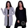 Imagem de Kit 2 Cardigan Manga Longa Canelado Casaco Kimono de Inverno KIT 2 CARDIGAN FABIANE 