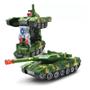 Imagem de Kit 2 carros que transformam em Robo Camaro e Tanque Militar
