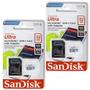 Imagem de Kit 2 Cartão Memória Micro SD Sandisk 32GB Classe 10 Ultra