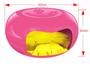 Imagem de Kit 2 Casas Gato Tipo Toca Formato Donuts rosquinha Rosa