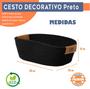 Imagem de Kit 2 Cesta Organizadora Multiuso Com Alça Cesto Decorativo Em Algodão 35x25 cm Diversas Cores