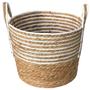 Imagem de Kit 2 Cesto Multiuso de Fibra Natural Com Alça 26x20CM