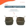 Imagem de Kit 2 cestos organizadores multiuso decorativo marrom seagrass - Oikos